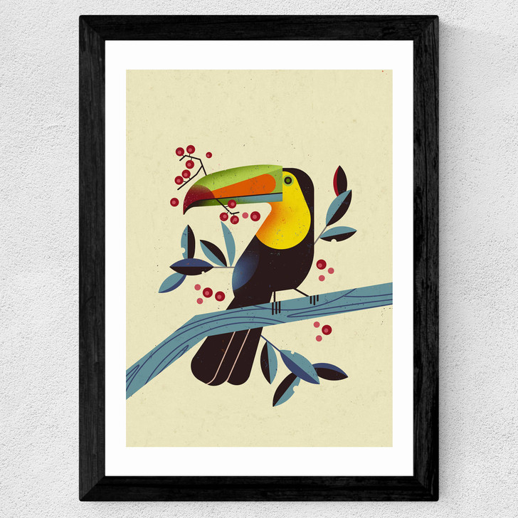 Toucan 2 by Dieter Braun Wide Black Frame Toucan 2 by Dieter Braun Wide Black Frame