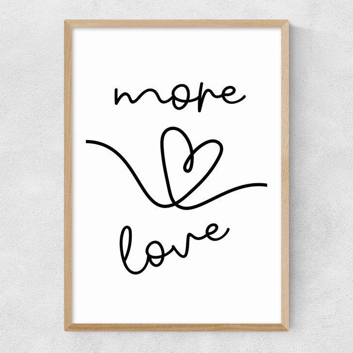 More Love Narrow Oak Frame More Love Narrow Oak Frame