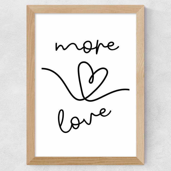 More Love Wide Oak Frame More Love Wide Oak Frame