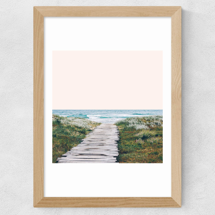 The Ocean Is Calling Wide Oak Frame