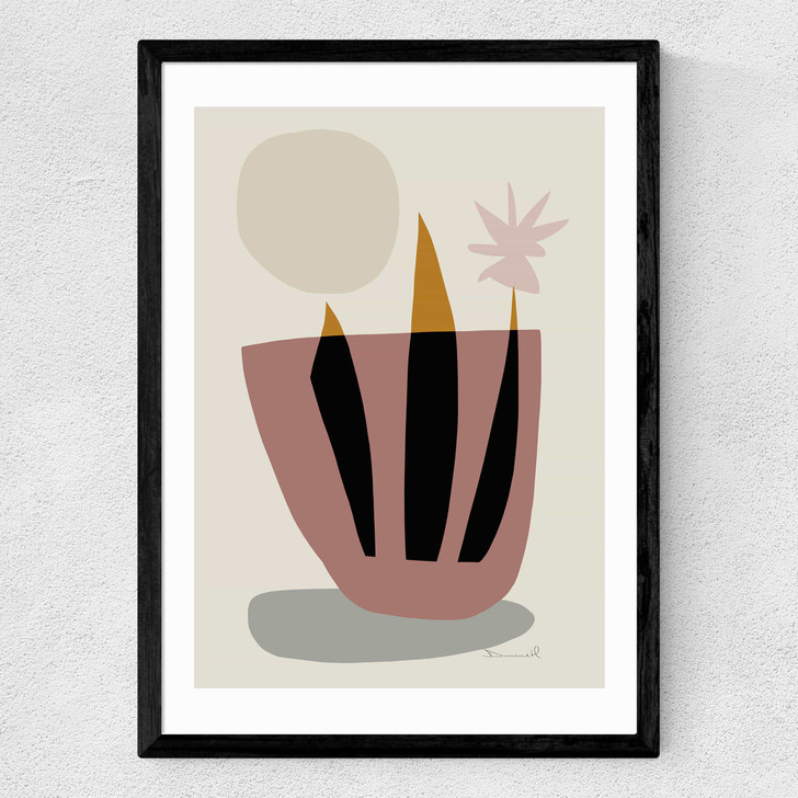 House Plant by Dan Hobday Medium Black Frame