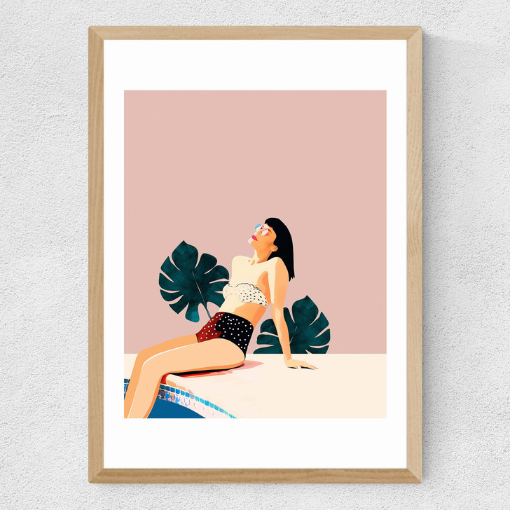 Sunday by 83 Oranges Medium Oak Frame