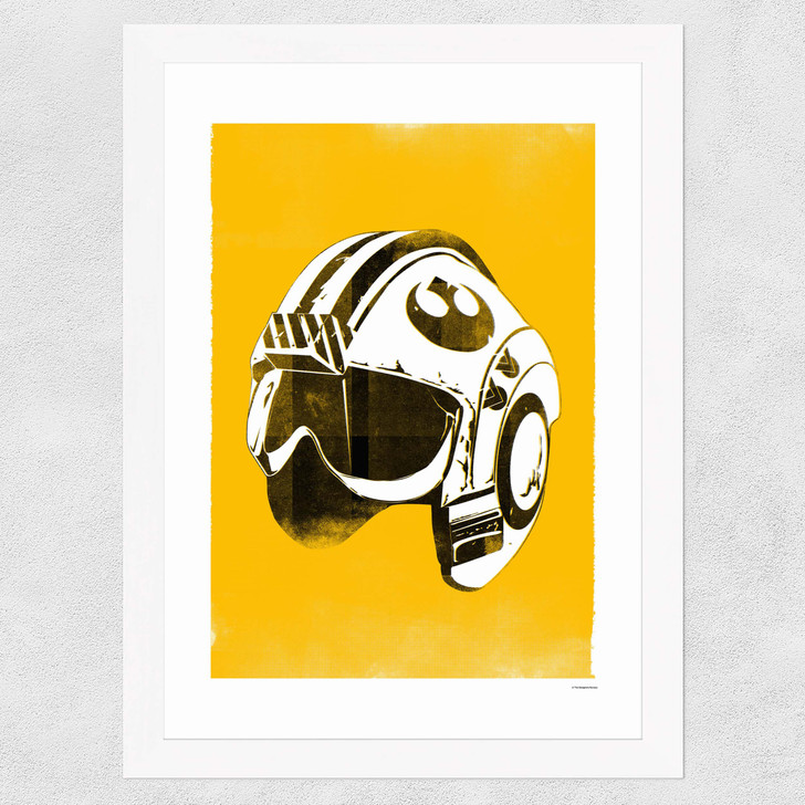 Star Wars Helmet - Red Five Wide White Frame