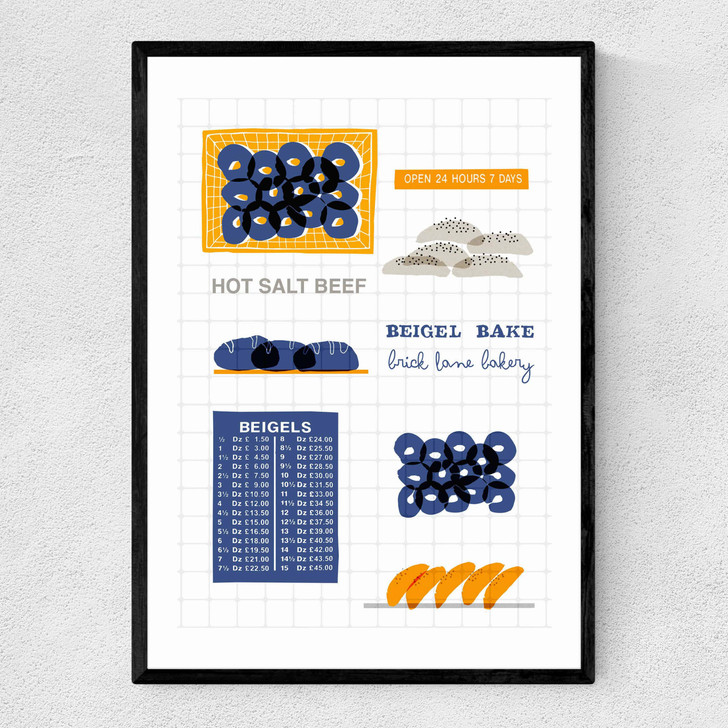 Beigel Bake Narrow Black Frame