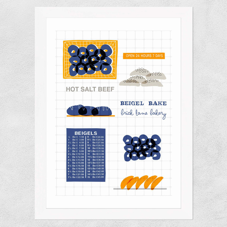 Beigel Bake Wide White Frame