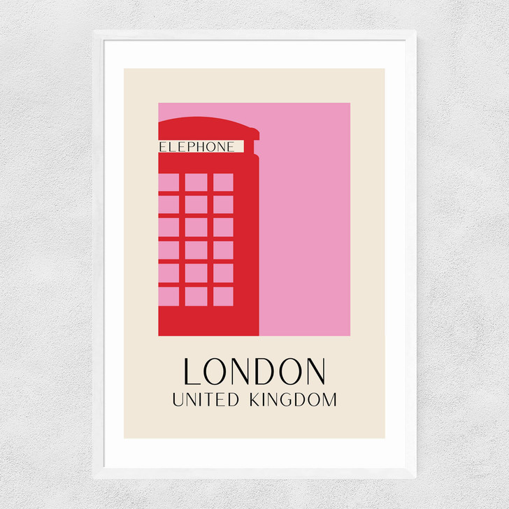 London Narrow White Frame