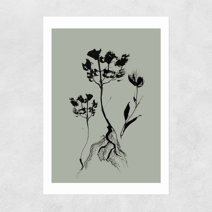 Mono Botanical 6 Unframed Print