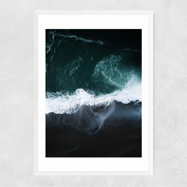 Dark Earth Narrow White Frame