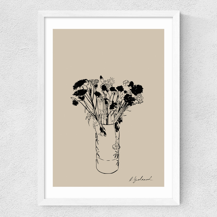 Bouquet Medium White Frame