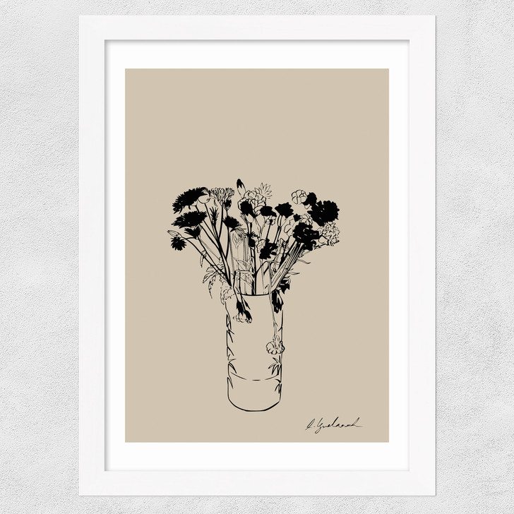 Bouquet Wide White Frame