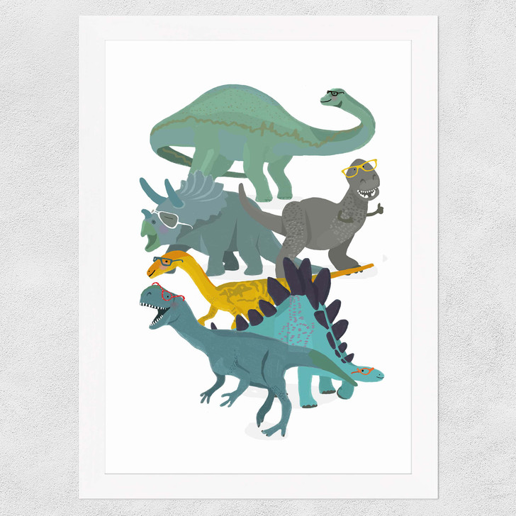 Dino Glasses Wide White Frame Dino Glasses Wide White Frame