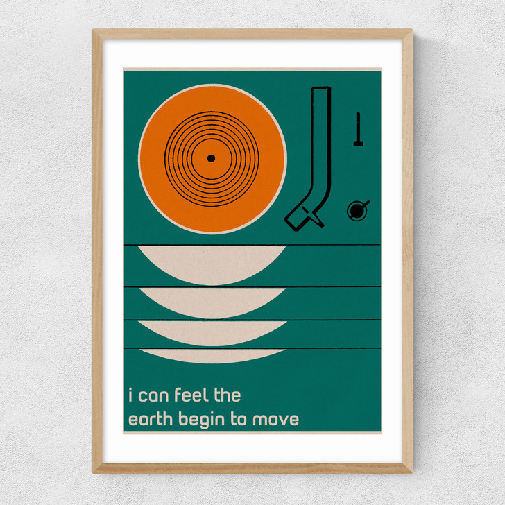 She Bangs the Drums Narrow Oak Frame She Bangs the Drums Narrow Oak Frame