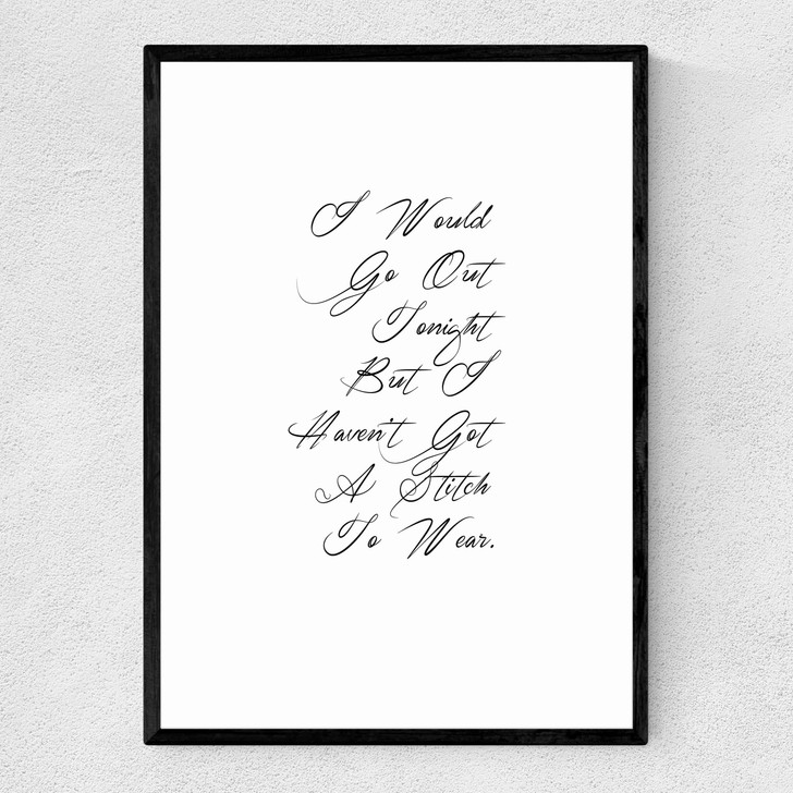 A Stitch To Wear Narrow Black Frame A Stitch To Wear Narrow Black Frame