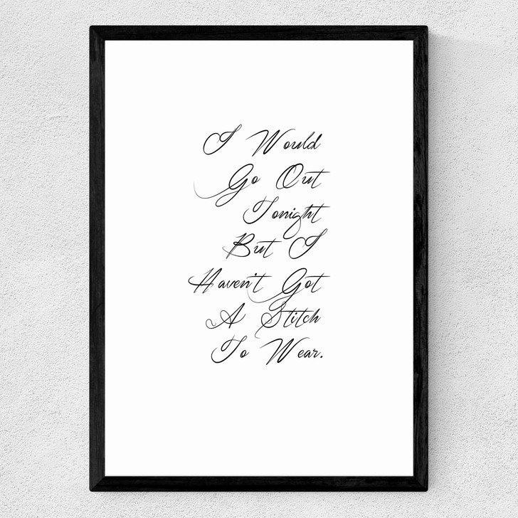 A Stitch To Wear Medium Black Frame A Stitch To Wear Medium Black Frame