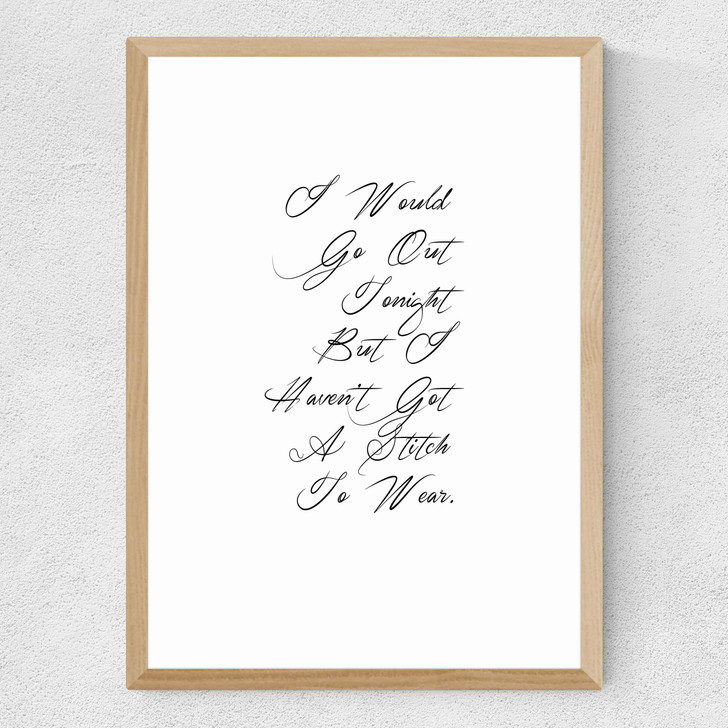 A Stitch To Wear Medium Oak Frame A Stitch To Wear Medium Oak Frame