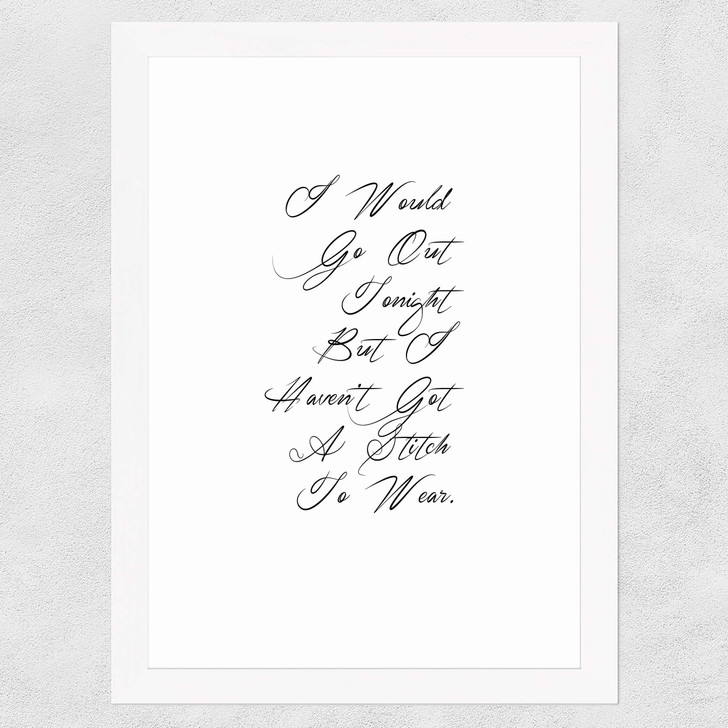 A Stitch To Wear Wide White Frame A Stitch To Wear Wide White Frame