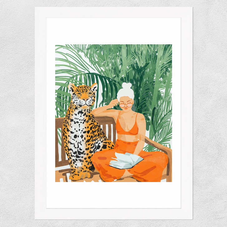 Jungle Vacay II by 83 Oranges Wide White Frame Jungle Vacay II by 83 Oranges Wide White Frame