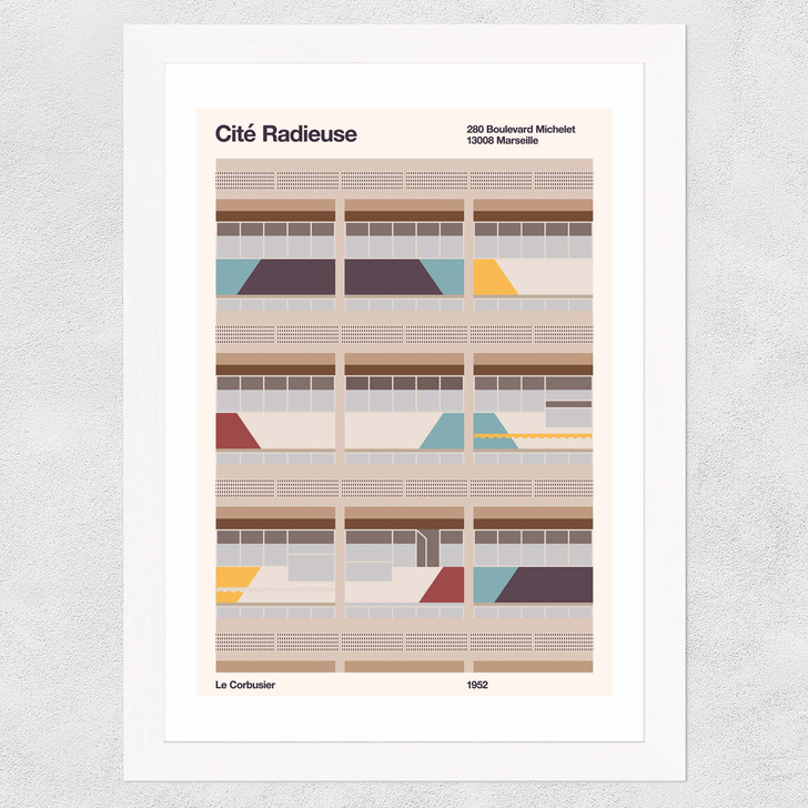 Cite Radieuse Wide White Frame Cite Radieuse Wide White Frame