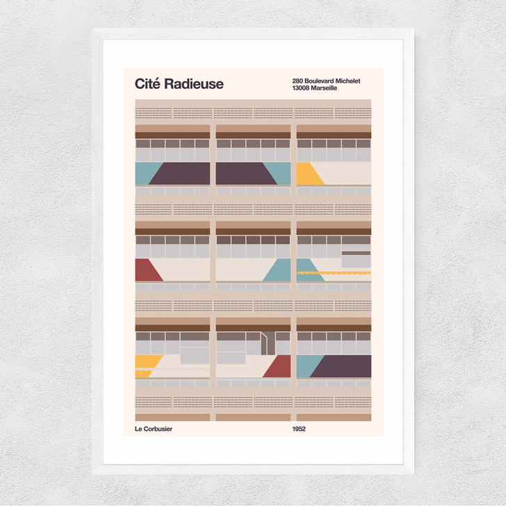 Cite Radieuse Narrow White Frame
