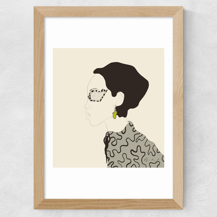 Fashion Portrait Wide Oak Frame Fashion Portrait Wide Oak Frame