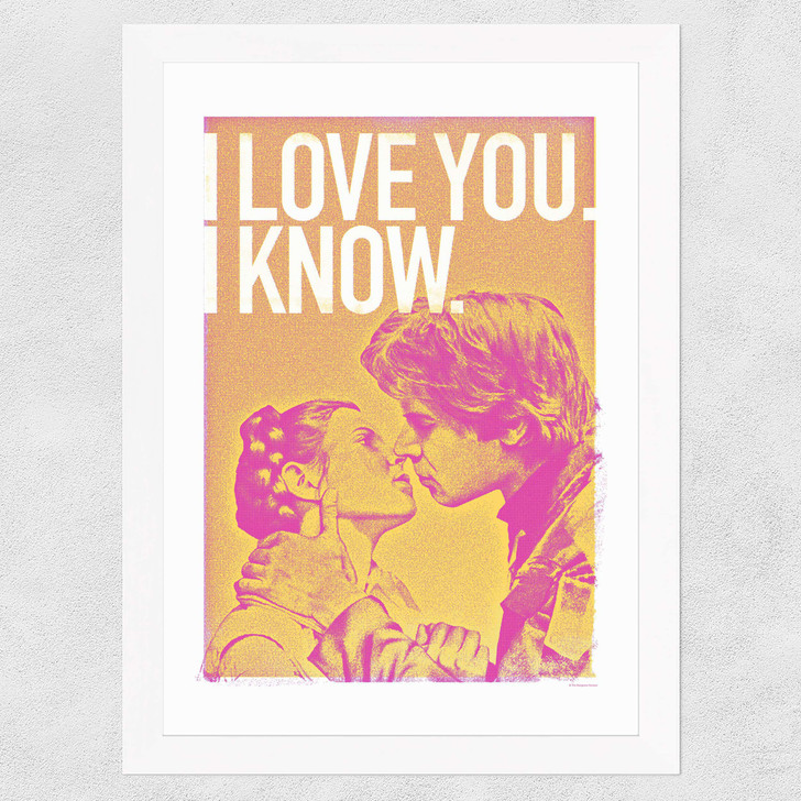 Han and Leia - Star Wars Wide White Frame
