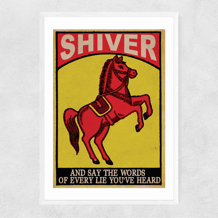 Dancing Horses Narrow White Frame Dancing Horses Narrow White Frame