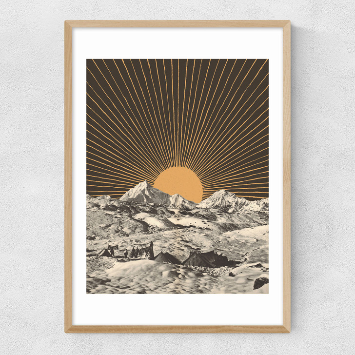 Mountainscape VI Narrow Oak Frame Mountainscape VI Narrow Oak Frame