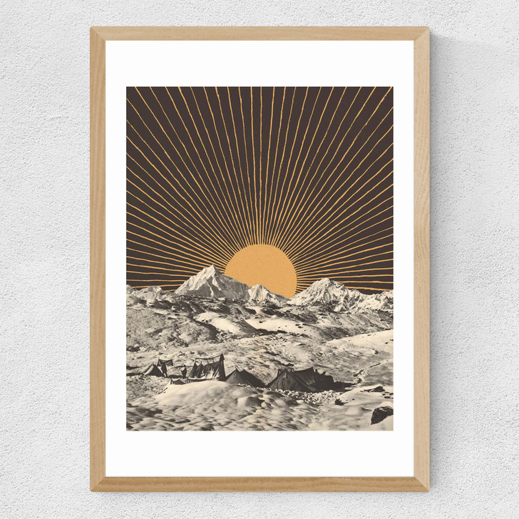 Mountainscape VI Medium Oak Frame Mountainscape VI Medium Oak Frame