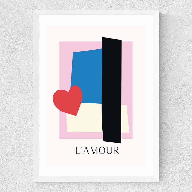 L'Amour Medium White Frame L'Amour Medium White Frame
