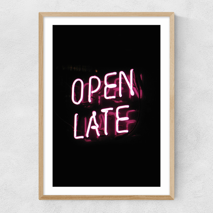 Open Late Narrow Oak Frame