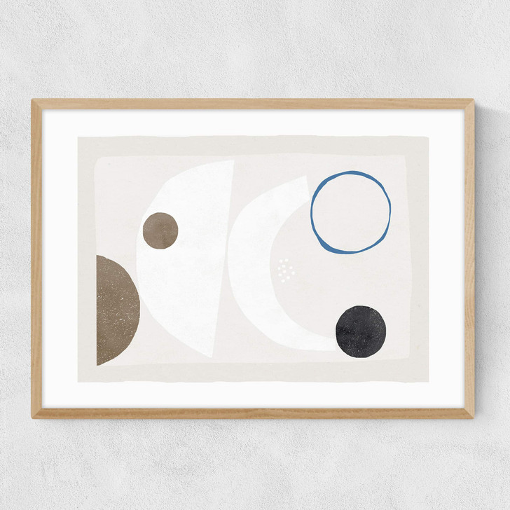 Abstract IX Narrow Oak Frame Abstract IX Narrow Oak Frame