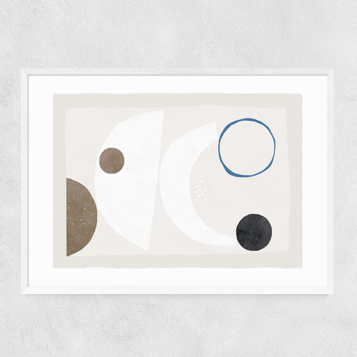 Abstract IX Narrow White Frame