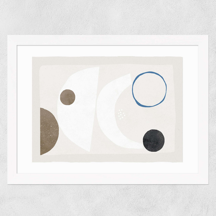 Abstract IX Wide White Frame