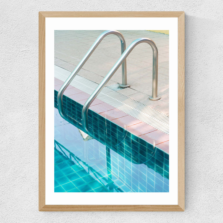 Vintage Swimming Pool Medium Oak Frame Vintage Swimming Pool Medium Oak Frame