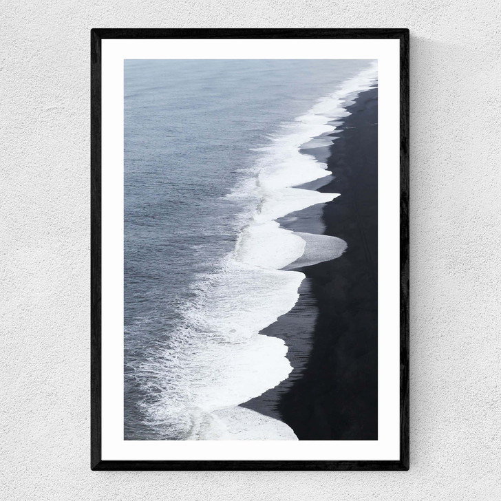 The Warmest Blue Narrow Black Frame