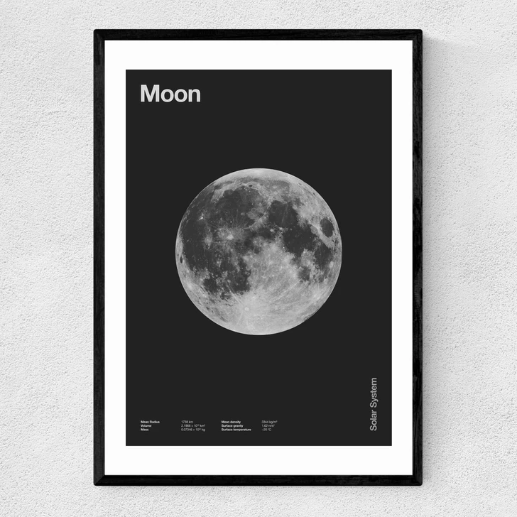 Moon Narrow Black Frame