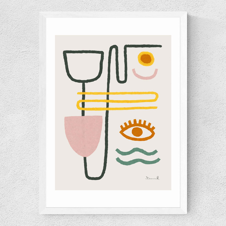 Feel Good III Medium White Frame