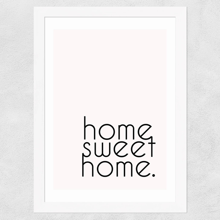 Home Sweet Home Wide White Frame