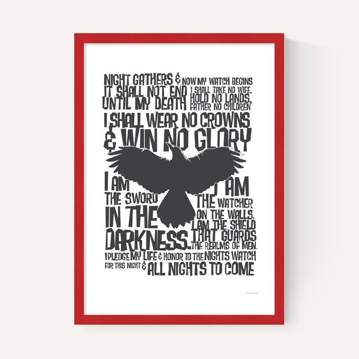 The Nights Watch Oath Print - Game of Thrones
