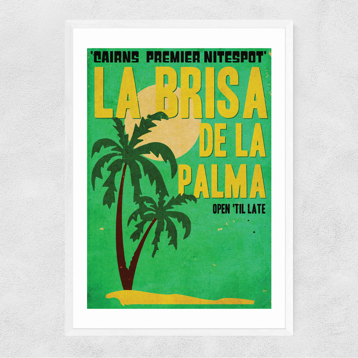 La Brisa de la Palma Narrow White Frame La Brisa de la Palma Narrow White Frame