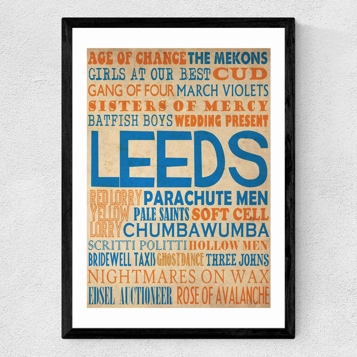 Leeds Music Medium Black Frame