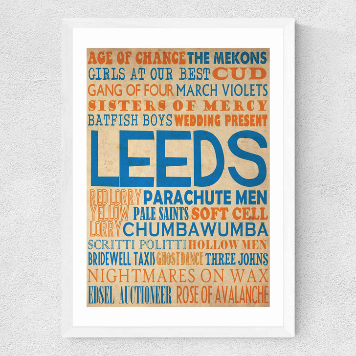 Leeds Music Medium White Frame