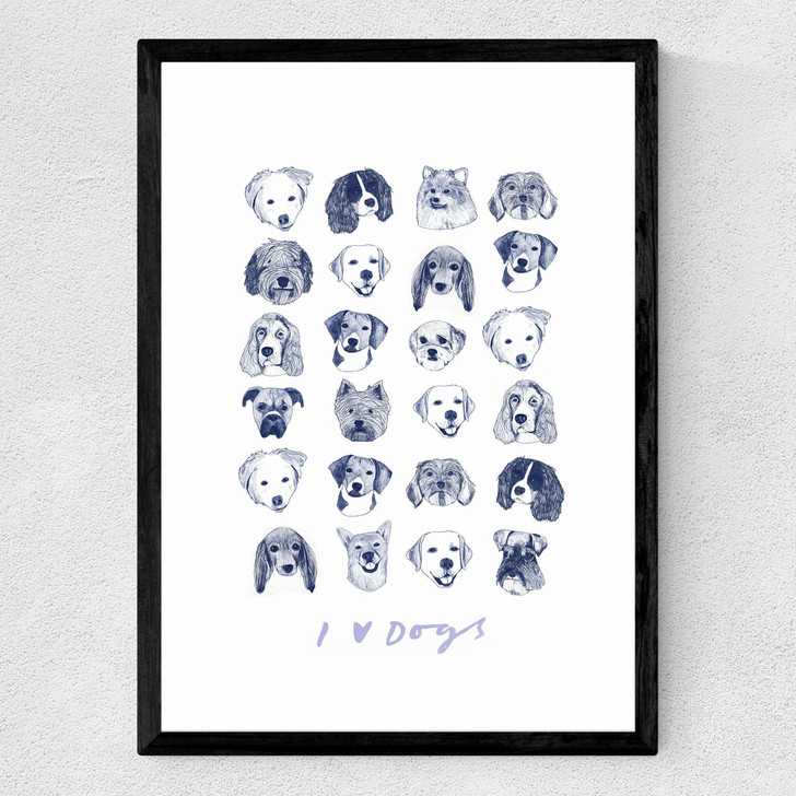 I Love Dogs Medium Black Frame I Love Dogs Medium Black Frame