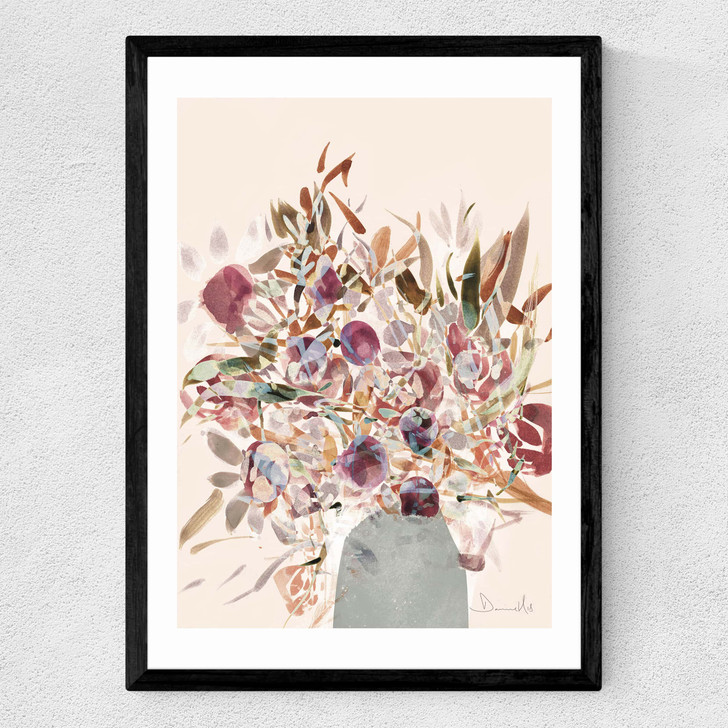 Blossoms by Dan Hobday Medium Black Frame