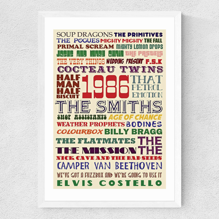 John Peel 1986 Medium White Frame