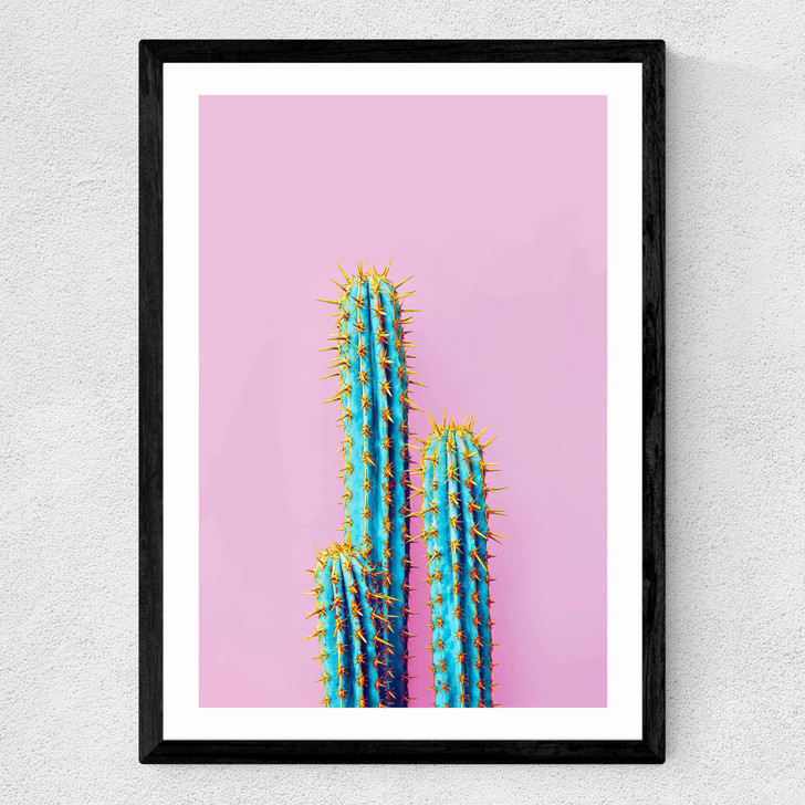 Fluoro Cactus Medium Black Frame Fluoro Cactus Medium Black Frame