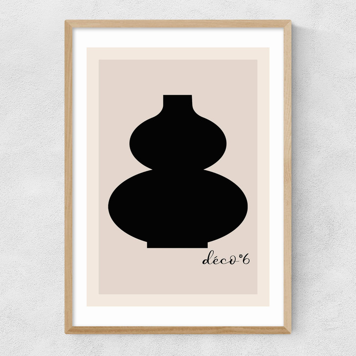 Modern Vase Deco VI Narrow Oak Frame