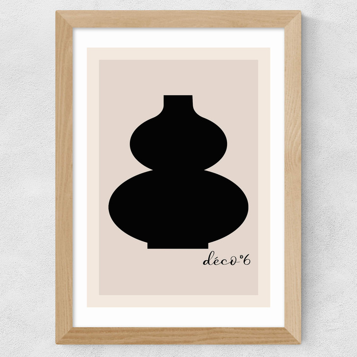Modern Vase Deco VI Wide Oak Frame