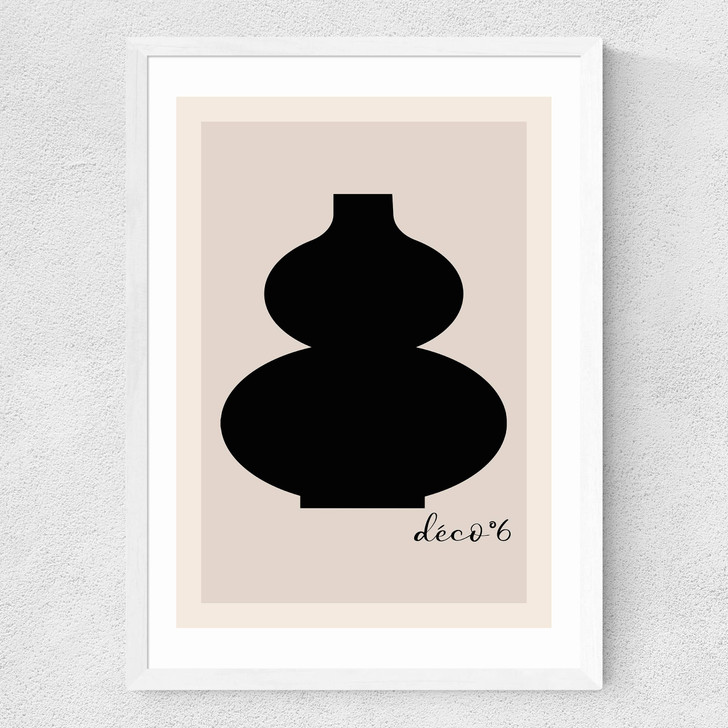 Modern Vase Deco VI Medium White Frame