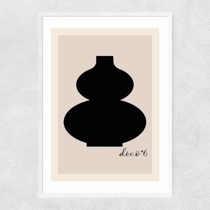 Modern Vase Deco VI Narrow White Frame